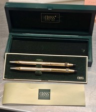 10k Gold Filled Cross Classic Century Ballpoint Pen & Mechanical Pencil Set picture