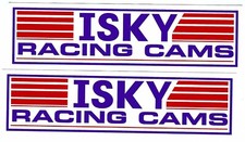 Isky Cams Racing Decals Sticker Set of 2 Blue White Vinyl 7 Inches Long picture