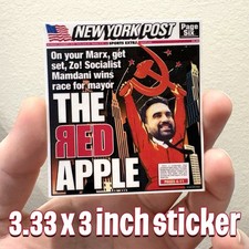 *STICKER* Zohran Mamdani Mayor Win New York City Socialist Marxism NY Post picture