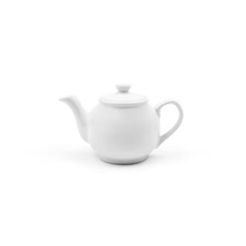 White Earthenware Teapot, Ceramic, 10 Cups picture