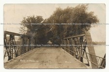 Bridge Kalamazoo River, Douglas Michigan; history, Saugatuck photo postcard RPPC picture