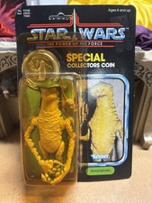 Vintage Kenner Star Wars - Amanaman - POTF - 1984 MOC - UNPUNCHED - 92 Back picture