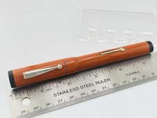 Empire Vintage Oversize Orange  Fountain pen Gold Nib EUC Fully Restored picture