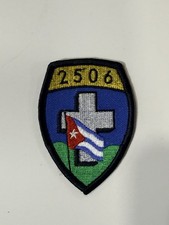 Rare Repro 1960s Cuban Brigade 2506 (Brigada de Asalto 2506) - Beret Flash Patch picture