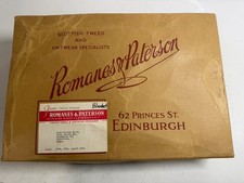Vintage 1957 Scottish Wool Tweed Blanket Romanes & Paterson Edinburgh NOS Box picture
