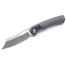 Miguron Kovog Flipper Folding Knife Ti/Carbon Fiber Handle M390 Plain AM8-005BK picture