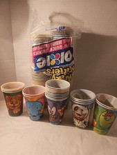 Dixie Fun Animal Cups Krazy Kritters 7oz - NEW but Open package Paper Cups  picture