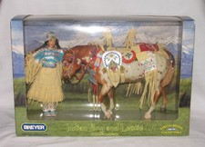 Breyer horse indian pony and Leotie toy collection limited appaloosa set NICE picture