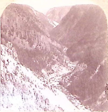1897 GRAND CANYON OF THE YELLOWSTONE PARK WYOMING B.L.  LINGLEY STEREOVIEW Z3146 picture