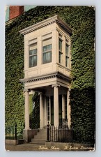 c1907 A Salem Doorway Ivy Covered Greek Ionic Columns Salem Mass MA Postcard picture