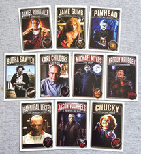 SET OF 10 HORROR MOVIE CARDS LOT HALLOWEEN RETRO VINTAGE 1970s 1980s 1990s STYLE picture
