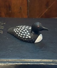 Vintage Miniature Loon Duck By Jennings Decoy Co~Hand Painted~Artist Signed~3