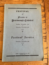 festival of friends of peterborough cathedral 1935 - festival service paperback picture