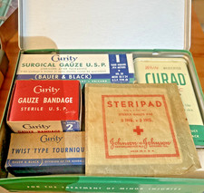 Vintage Curity Automibile First Aid Kit Bauer & Black including Contents picture