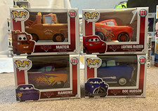Funko Pop Disney Pixar Cars Lot of 4 Lightning McQueen Mater Doc Hudson Ramone picture