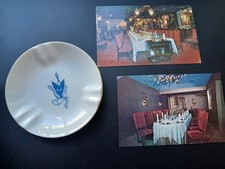 Vintage Blue Fox Restaurant San Francisco CA Ceramic Ashtray & 2 Postcards picture