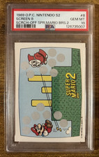 1989 OPC O-Pee-Chee Nintendo Super Mario Bros 2 Scratch Off Card Screen 8 PSA 10 picture