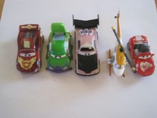 Pixar Cars Metal Plastic Helicopter Red Pink Green Pink Lot 5  picture