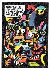 THE SIMPSONS RARE 1994 SKYBOX SERIES 2 ARTY ART CARD  A1 HOMER/MARGE - NM/M picture