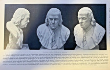 1897 Life Portraits of Benjamin Franklin illustrated picture