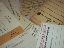 9 Pennsylvania railroad items PRR shipping Envelope Placement route card Receipt picture