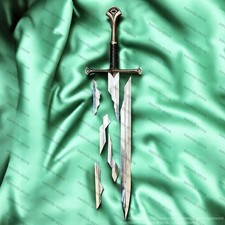 Broken Narsil Sword LOTR Viking Hand Forged Wall Display Set Christmas Gift Bf picture