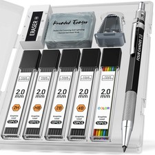 Four Candies 2MM Mechanical Pencil Set with case, Artist Led Pencil Metal Lead picture