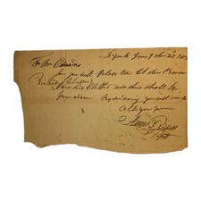 1813 War of 1812 US Rifle Regiment Lt James Ryan Signed Clothing Order picture