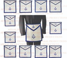 Texas Masonic Officer Apron Set OF 12- Regulation picture