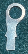 Vintage Flat Keys PANCAKE PADLOCK 6 LEVER PUSH KEY picture