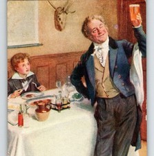 Charles Dickens Raphael Tuck Postcard 3406 David Copperfield & Waiter H Copping picture
