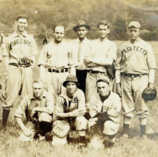 Rare 1914 Postcard Worcester vs Lafayette NY Baseball Team Madison New York picture