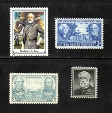 Robert E Lee-  4 Mint Condition US Postage stamps Civil War Confederate General  picture