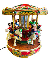 A Mickey Holiday Go Round Music Christmas Carousel 1996 -Missing The Top Piece picture