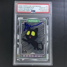 Topps 2025 Chrome VeeFriends #3 Lucky Black Cat Gary Vaynerchuk Auto PSA 10 picture