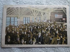 Antique Interior Of Y.M.C.A., Camp Custer, Battle Creek, Michigan WWI Postcard picture