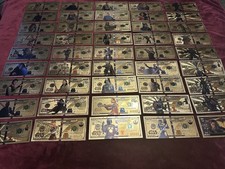 Star Wars Gold Foil Banknote Complete Set 47 pcs $100 Dollar Bills Great Gift picture