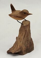 Beautiful House Wren Hand-Carved Wood Signed Bryan Whaley 1992 Mint picture