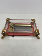 Reuge 3/72 Music Box Crystal Glass Brass Fish Feet - Chopin picture