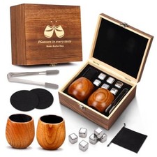 Handcrafted Charred Wooden Bourbon Glass Premium Whiskey Drinking Tumbler, 2 picture