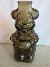 Vintage Walt Disney Prod. 1950s Mickey Mouse Club Smokey Glass Coin Bank-7