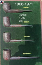 Vintage 1968-1971 Dunhill 7 Day Set Tobacco Pipes picture
