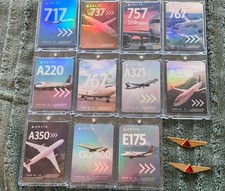 Delta Airline-Pilot Trading Cards-Set Of 11 released in 2022, plus  2 wings  picture