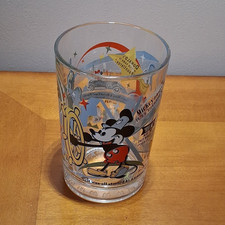 McDonald's Disney Mickey Mouse & Donald Duck Clear Glass Tumbler picture