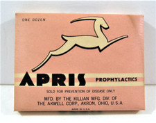 Vintage Apris Old Full Condom 12 Pk Akwell Corp Killian Mfg Akron Ohio Old Stock picture