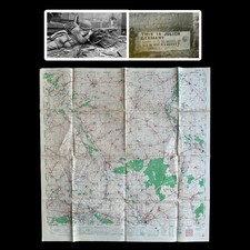 RARE WWII 1944 Jülich 29th Infantry Division Crossing of the Ruhr River Map picture