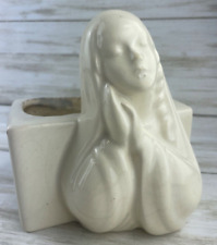 Vintage Haeger Ceramic Praying Virgin Mother Mary Madonna Planter ANGELIC FACE picture