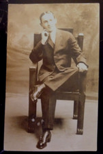 Vintage Postcard 1904-1918 Dashing Young Man (Real Photo Postcard) picture