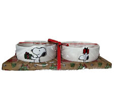 Peanuts x Rae Dunn Holiday Bowls Feast Treats Ceramic Bowls Set of 2 NEW picture