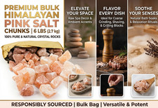 6 lb Bulk Himalayan Pink Salt Crystal Chunks Raw Natural Spa Decor Cooking Rocks picture